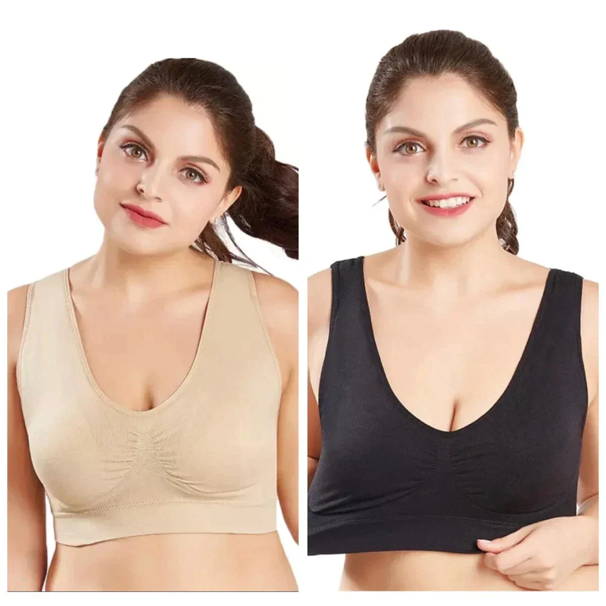 🎁 WOMEN'S COTTON SOLID NON PADDED AIR BRA (PACK OF 3) - Free Size