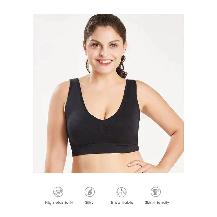 🎁 WOMEN'S COTTON SOLID NON PADDED AIR BRA (PACK OF 3) - Free Size