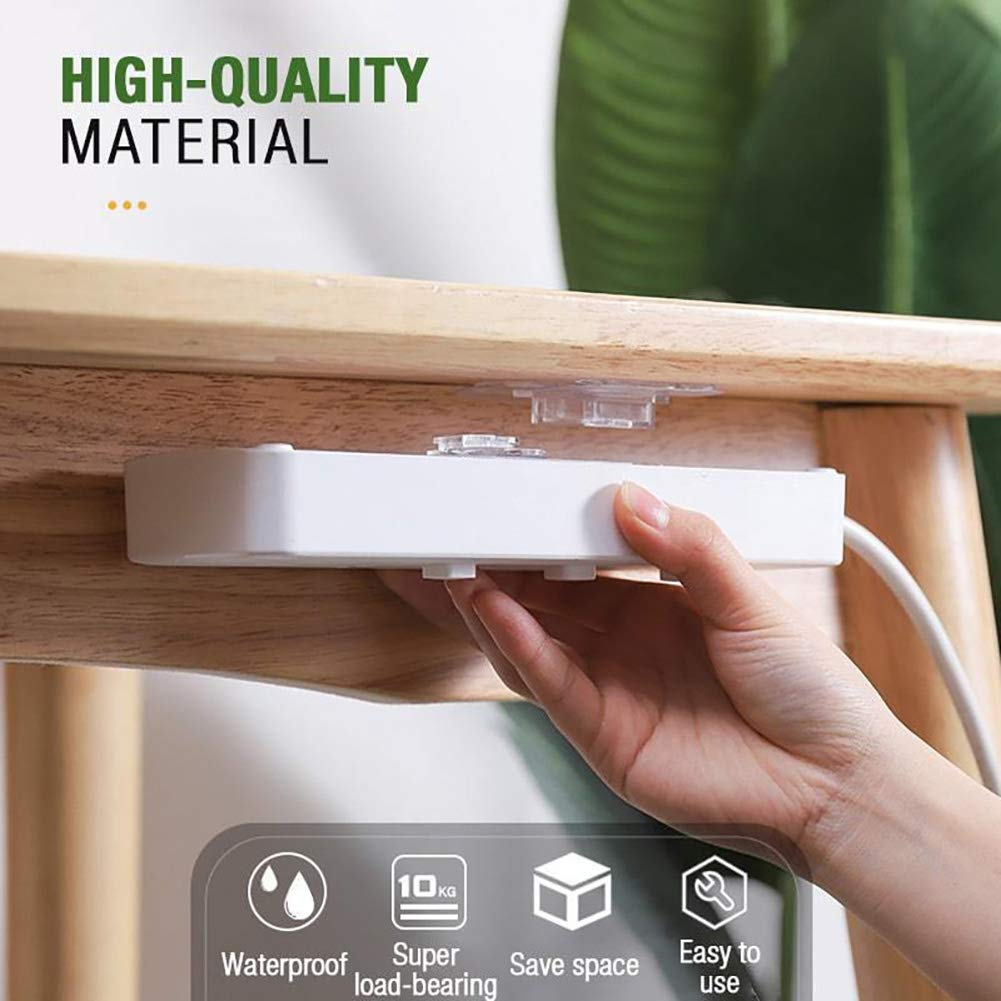 Self Adhesive Wall Hooks Hanger, Strong & Transparent For Kitchen Bathroom ( Pack of 10 pairs )