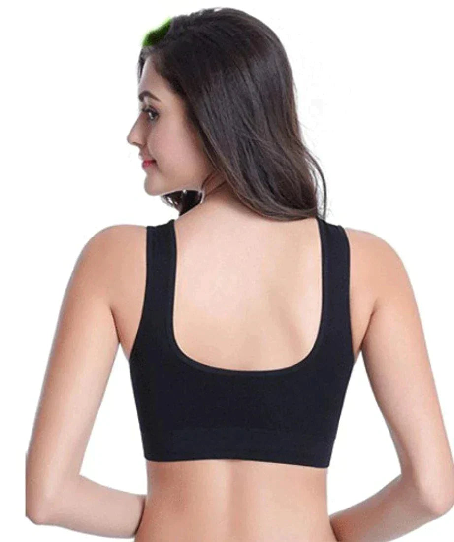 🎁 WOMEN'S COTTON SOLID NON PADDED AIR BRA (PACK OF 3) - Free Size