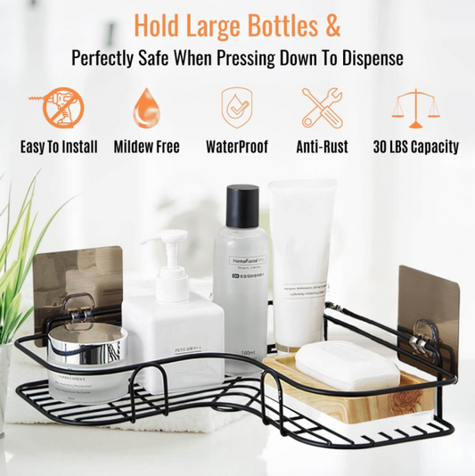 Shelf- Adhesive Metal Corner Storage Rack (Pack Of 2)