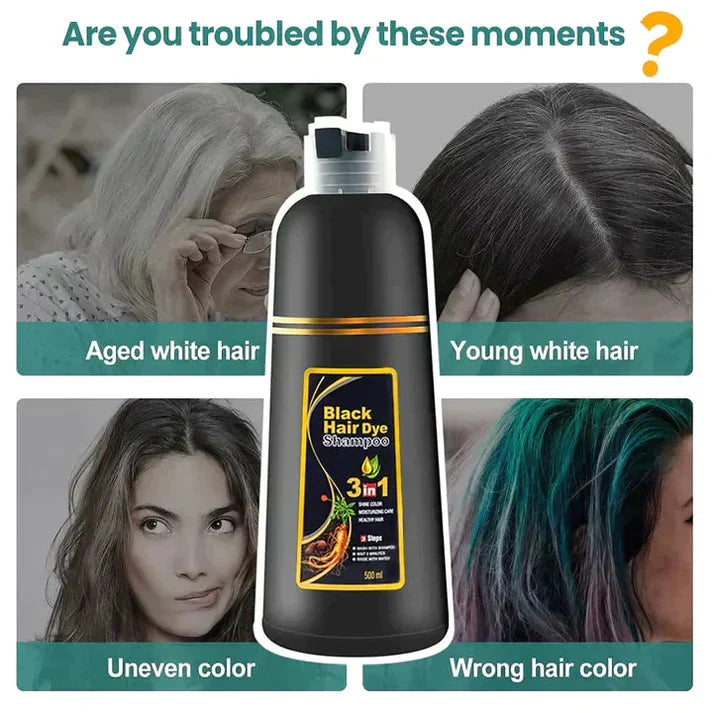 3 IN 1 BLACK HAIR SHAMPOO (Buy 1 Get 1 Free)