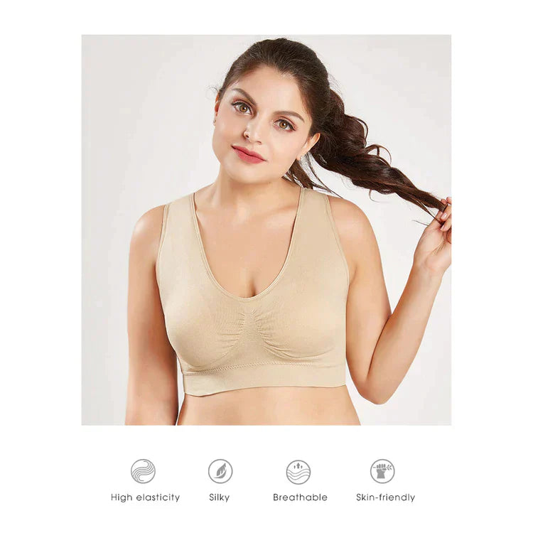 🎁 WOMEN'S COTTON SOLID NON PADDED AIR BRA (PACK OF 3) - Free Size