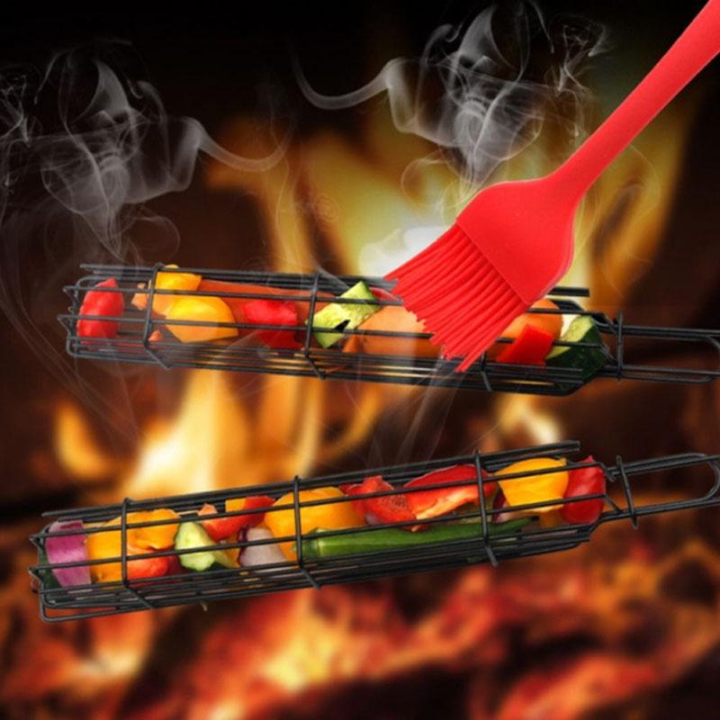 Evercrafty BBQ Kabob Grill Basket (Set of 2)